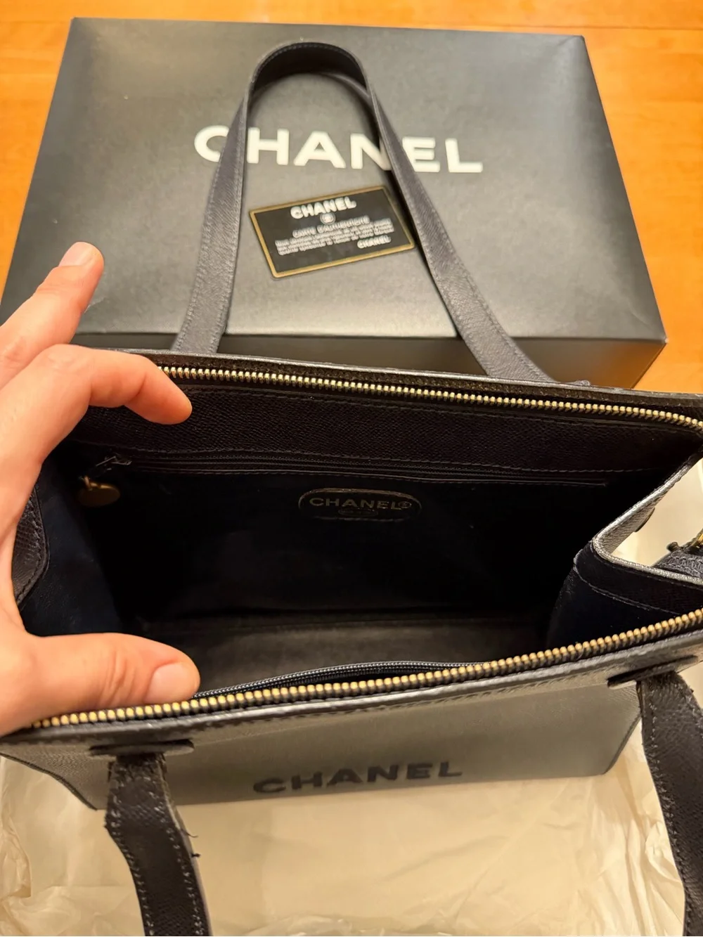 CHANEL Caviar Leather Shoulder Bag